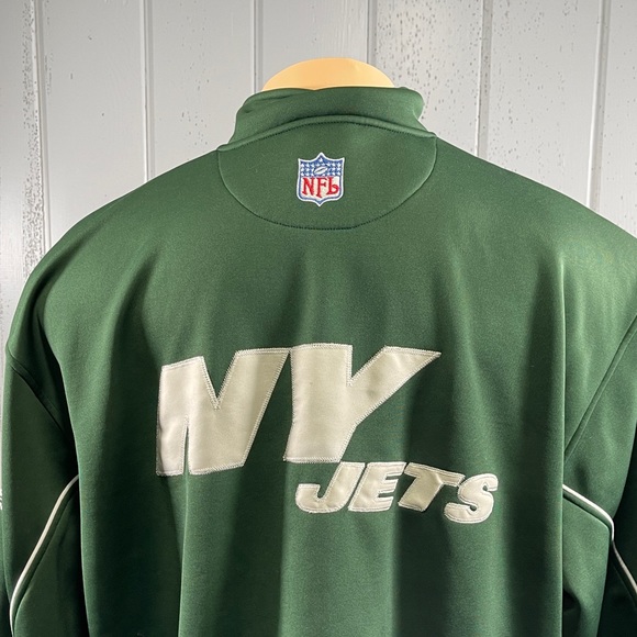 REEBOK NFL NY JETS Men’s Green Collared Zip Up  Team Apparel Sz 2XL - Picture 10 of 14